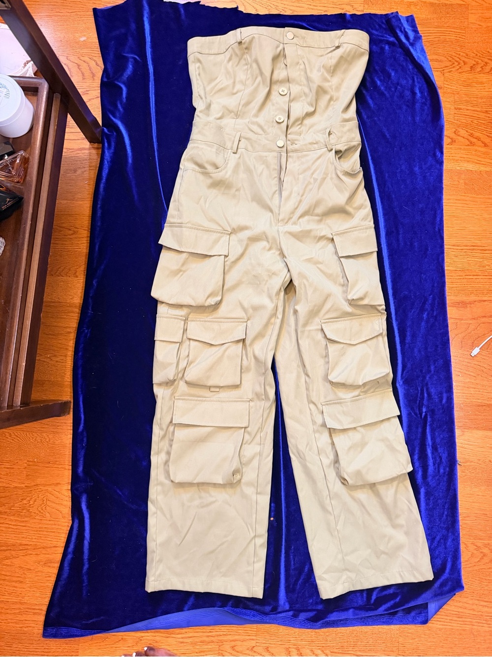 SHEIN Light Lime Cargo Jumpsuit with Multi Pockets - Picture 3 of 4